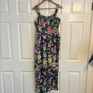 Old Navy Floral Jumpsuit - Navy and Multicolor